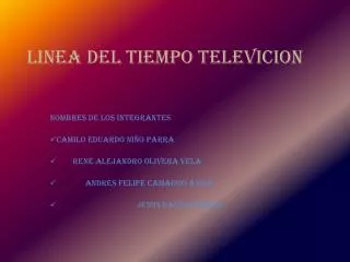linea del tiempo televicion