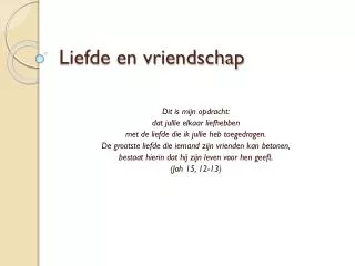 liefde en vriendschap