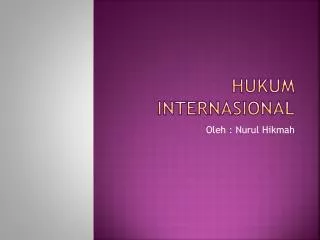 hukum internasional