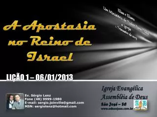 a apostasia no reino de israel