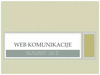 web komunikacije