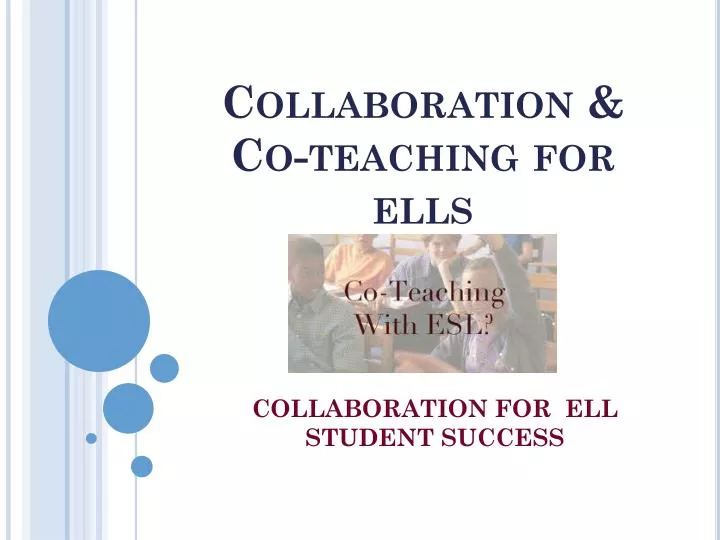 collaboration co teaching for ells