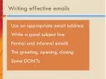 Writing effective emails - slide 1