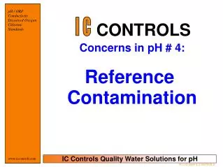 Concerns in pH # 4: Reference Contamination