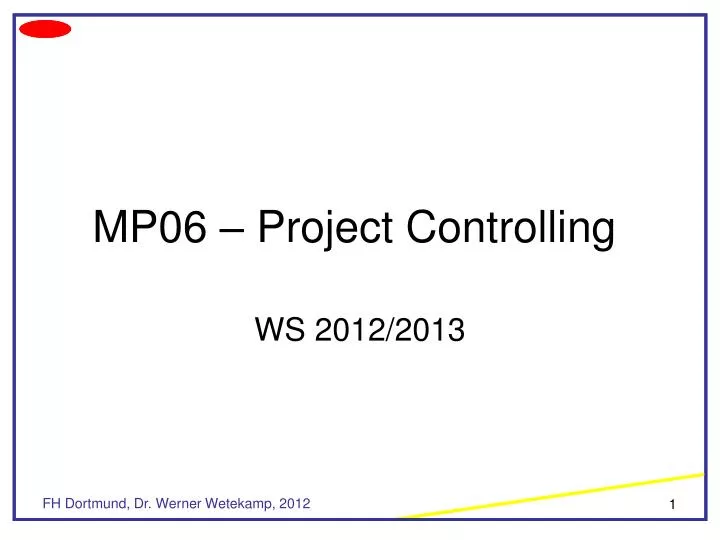 mp06 project controlling
