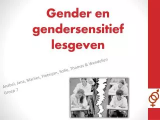 Gender en gendersensitief lesgeven