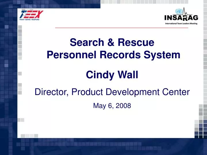 search rescue personnel records system
