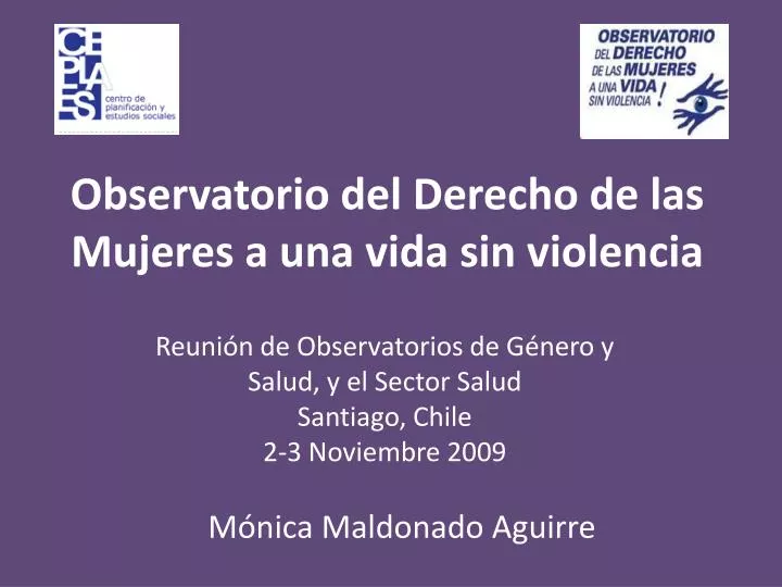 observatorio del derecho de las mujeres a una vida sin violencia