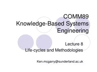 COMM89 Knowledge-Based Systems Engineering