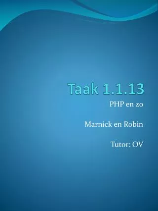 taak 1 1 13