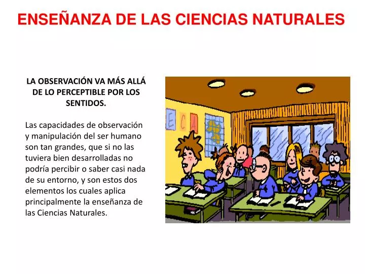 ense anza de las ciencias naturales