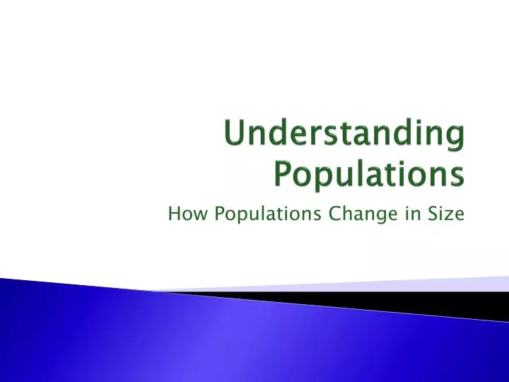 understanding populations