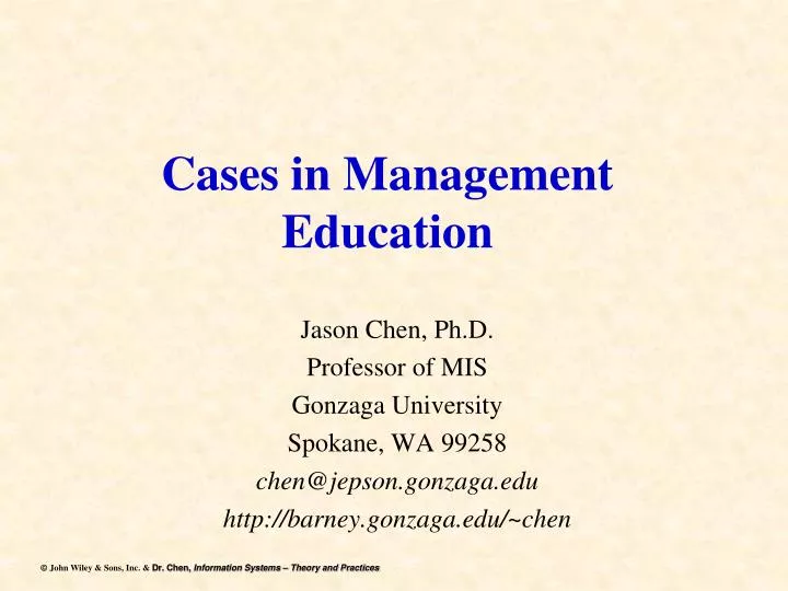 cases in management education