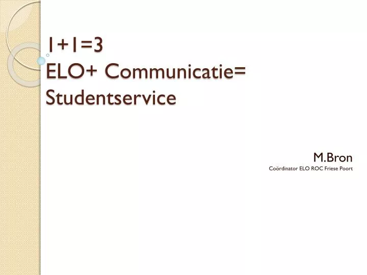 1 1 3 elo communicatie studentservice