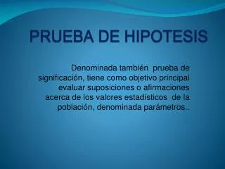 prueba de hipotesis