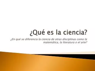 qu es la ciencia