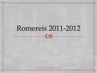 romereis 2011 2012