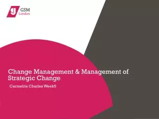 Change Management &amp; Management of Strategic Change Carmelita Charles Week5