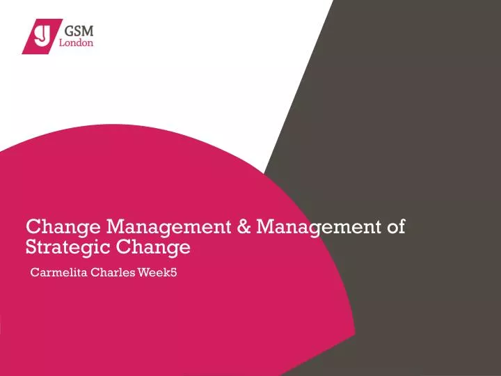change management management of strategic change carmelita charles week5