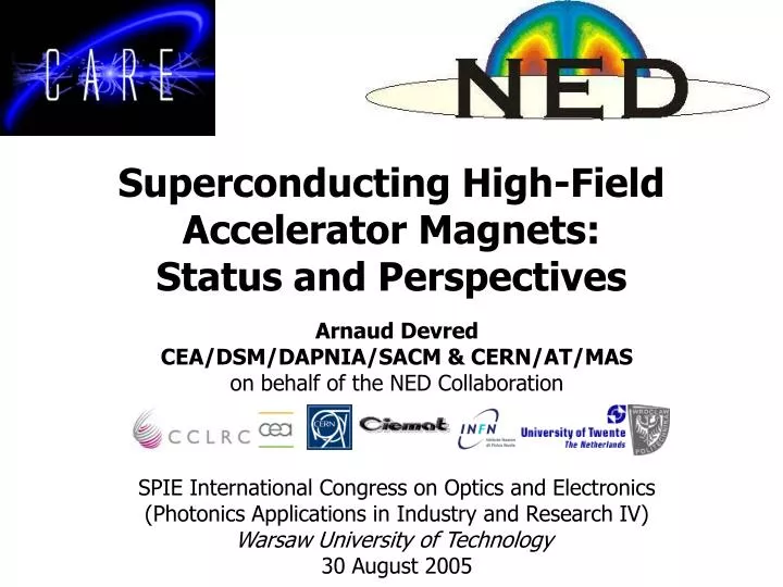 superconducting high field accelerator magnets status and perspectives