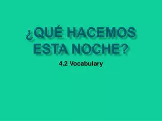 qu hacemos esta noche