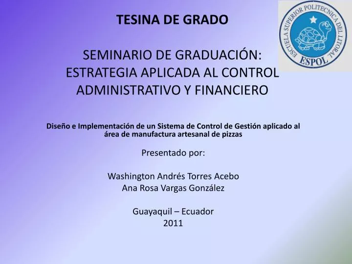 tesina de grado seminario de graduaci n estrategia aplicada al control administrativo y financiero