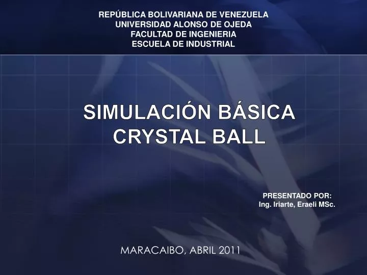 simulaci n b sica crystal ball