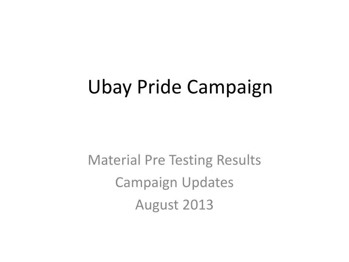 ubay pride campaign