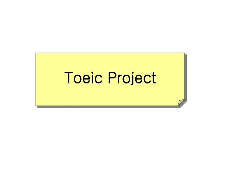 toeic project