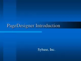 pagedesigner introduction