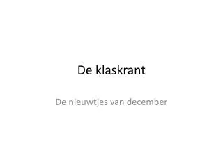 de klaskrant