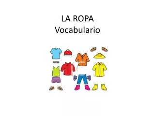 la ropa vocabulario