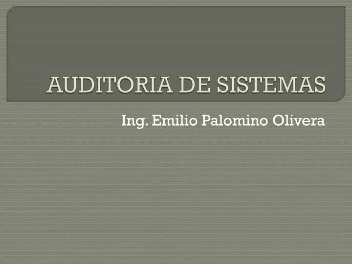 auditoria de sistemas