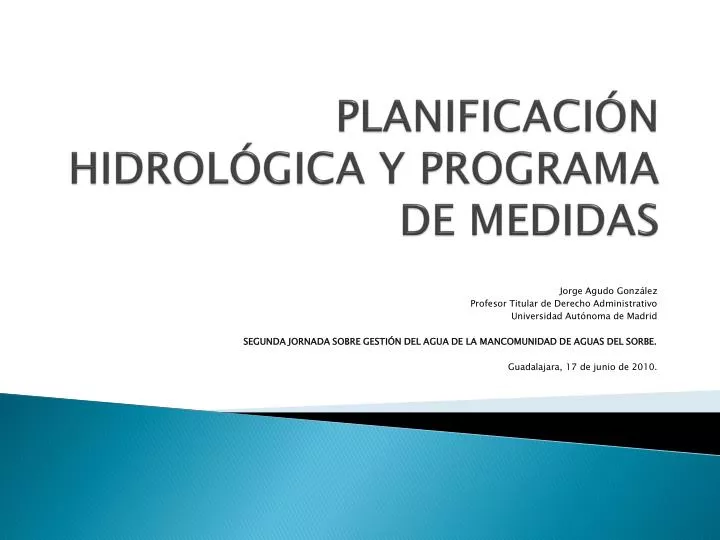 planificaci n hidrol gica y programa de medidas