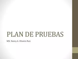 plan de pruebas