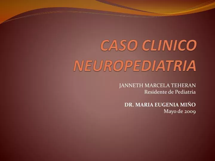 caso clinico neuropediatria