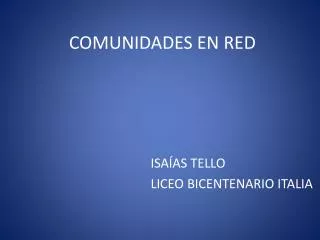 comunidades en red