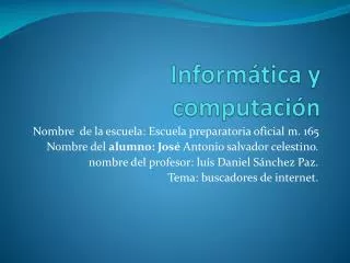 inform tica y computaci n