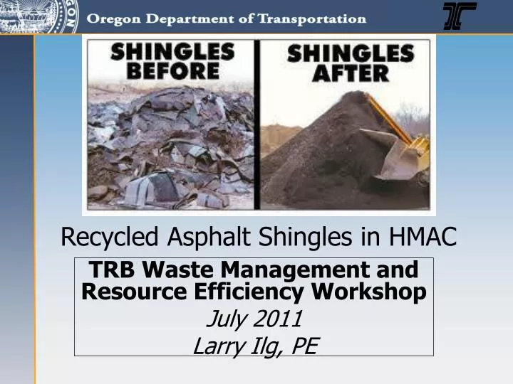 trb waste management and resource efficiency workshop july 2011 larry ilg pe