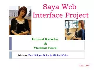 Saya Web Interface Project