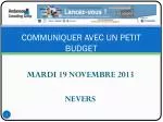 COMMUNIQUER AVEC UN PETIT BUDGET - slide 1