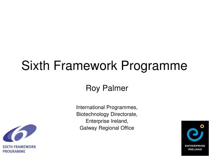 sixth framework programme