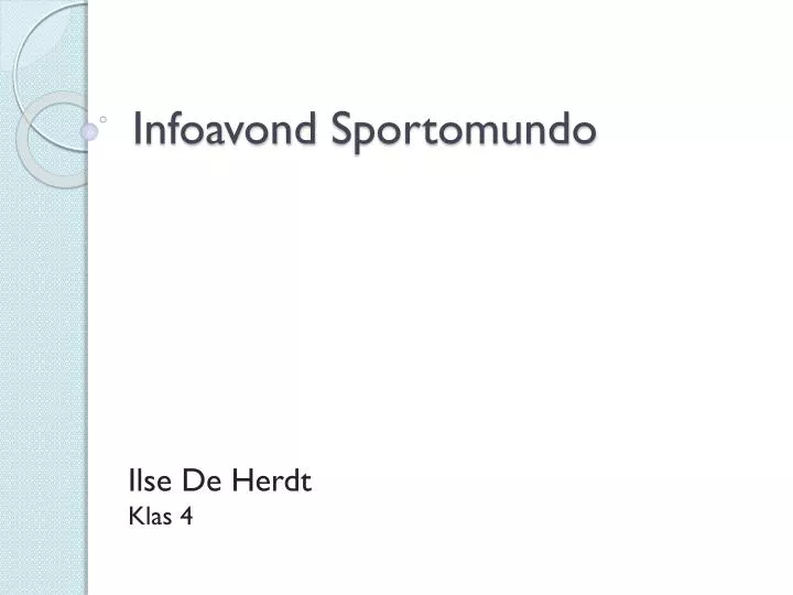 infoavond sportomundo