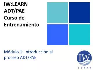 iw learn adt pae curso de entrenamiento