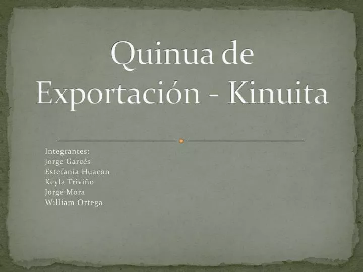 quinua de exportaci n kinuita