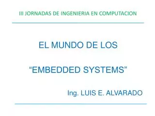 iii jornadas de ingenieria en computacion