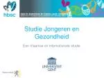 Studie Jongeren en Gezondheid - slide 1