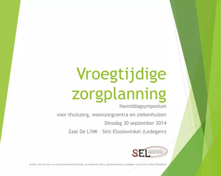 vroegtijdige zorgplanning