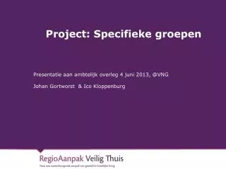 project specifieke groepen