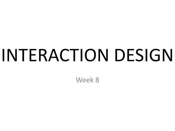 interaction design